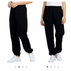 Lazypants Women's Sz XXL Pull-On Cotton Fleece Jogger Pants Black